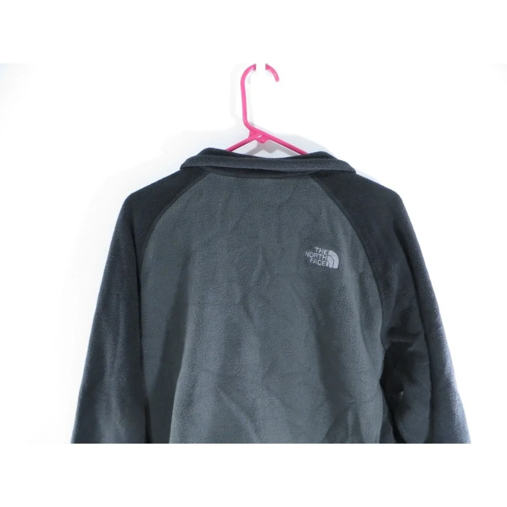 The North Face Mens Full Zip Black Gray Fleece Long Sleeve Jacket Size Large